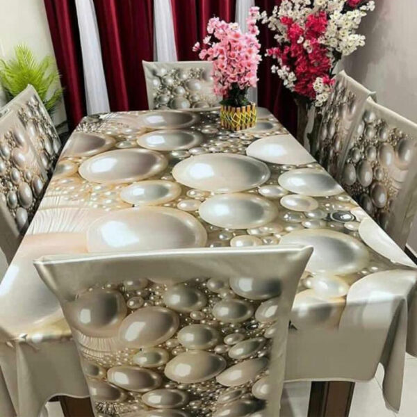 China Premium 3D Print Table Cloth Set